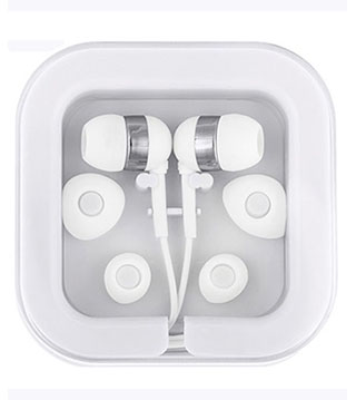 BLK-ICO-225 - Ear Buds in Square Case