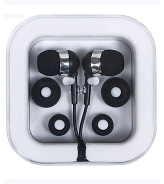 BLK-ICO-225 - Ear Buds in Square Case