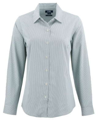 LCW00021 - Ladies' Skyline Epic Confidence Recycled Pinstripe Long Sleeve Dress Shirt